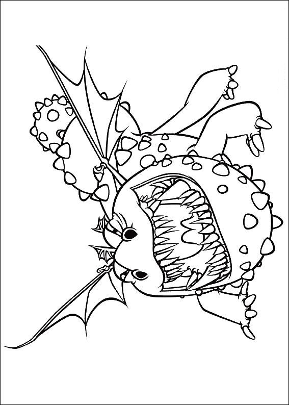 Plansa de colorat cu How to train your dragon 30 24